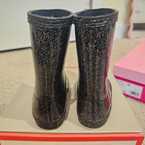 Black with Sparkles Hunter Boots - Picture 2 of 7